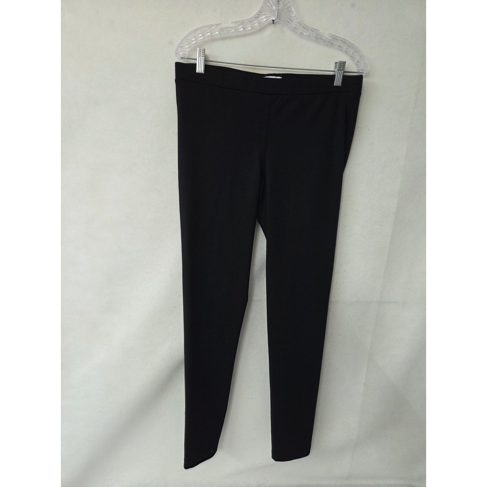 Crown & Ivy Women Black Pull On Leggings Slim Fit Tapered Pants Size Large
